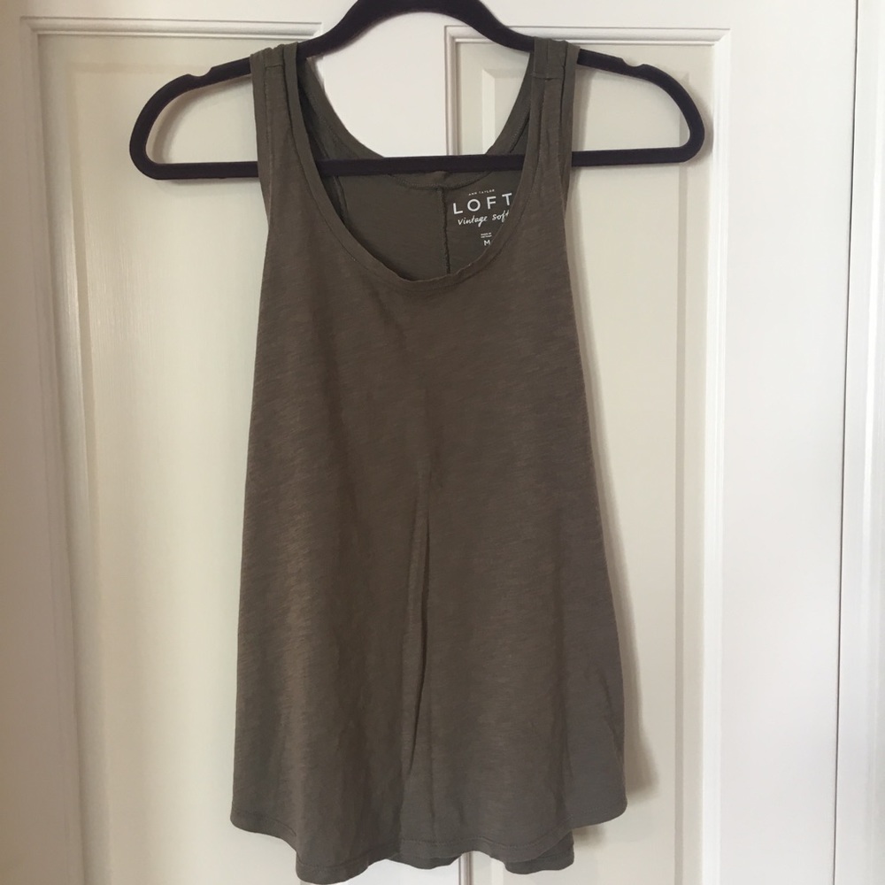LOFT ✨ Vintage Soft Shimmer Racerback Tank Top